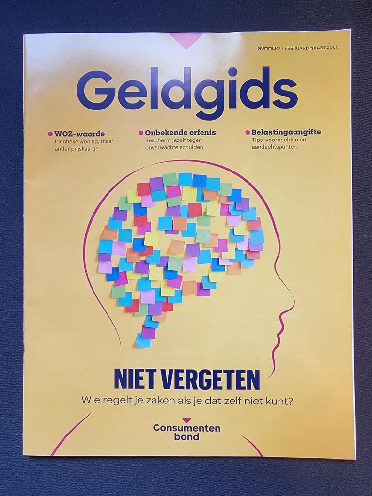 Geldgids van de Consumentenbond – nr. 1 (februari/maart 2026, Ophalen of Verzenden, Gelezen, Overige typen