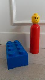 Lego : Brick 8 Broodtrommel blauw en drinkfles rood, Ophalen of Verzenden, Nieuw, Lego