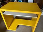 Computertafeltje met uitschuifbaar blad, helder geel, Huis en Inrichting, Ophalen, Met wielen, Zo goed als nieuw, Bureau