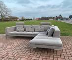 GRATIS LEVERING HEEL NL Montel Grijs Stoffen Hoekbank, Hoekbank, 300 cm of meer, Ophalen of Verzenden, Zo goed als nieuw