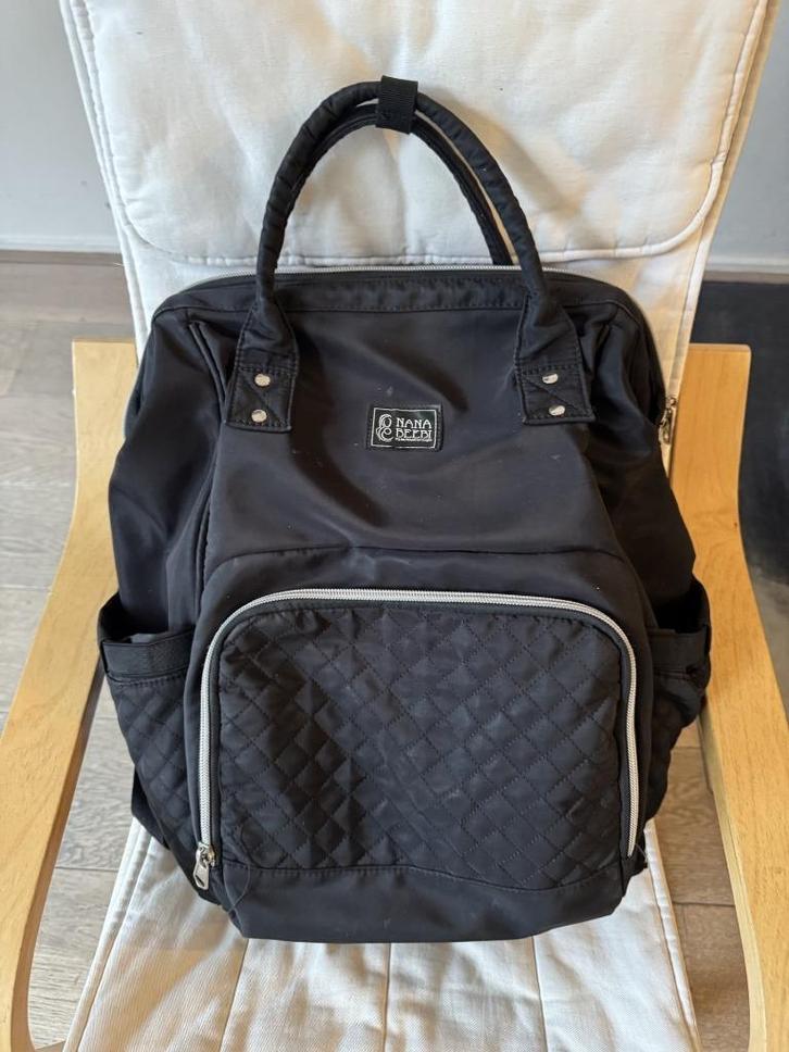 Luiertas verzorgingstas rugzak NanaBeebi zwart, Kinderen en Baby's, Luiertassen, Nieuw, Ophalen of Verzenden