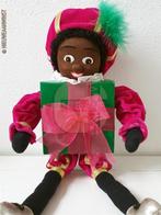 Authentieke Etos kado zwarte Piet pop - 45cm, roze/groen, Diversen, Sinterklaas, Verzenden, Nieuw