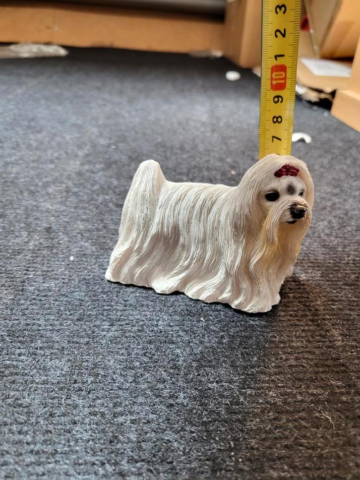 Maltezer hond beeldje, Verzamelen, Beelden en Beeldjes, Zo goed als nieuw, Dier, Ophalen of Verzenden