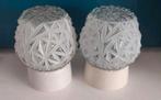 Art deco geslepen glas vintage plafondlamp lamp Thabur?, Ophalen of Verzenden, Gebruikt, Glas, Vintage art deco