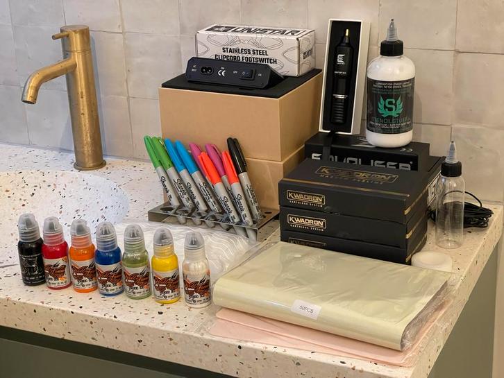 Tattoo Machine Startersset Compleet, Witgoed en Apparatuur, Persoonlijke-verzorgingsapparatuur, Nieuw, Overige typen, Ophalen of Verzenden