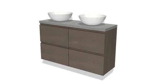 Modulo plato, 4 greeploze LADEFRONTEN, donker eiken, NIEUW, Huis en Inrichting, Badkamer | Badkamermeubels, Nieuw, Minder dan 100 cm