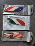 2x 3D sticker badge embleem Diverse landen vlag / 2x sticker, Ophalen of Verzenden, Nieuw, Auto of Motor