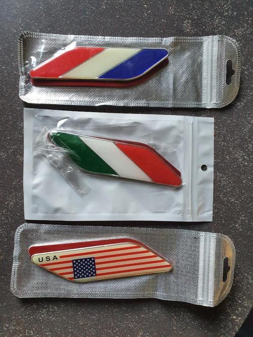 2x 3D sticker badge embleem Diverse landen vlag / 2x sticker, Verzamelen, Stickers, Nieuw, Auto of Motor, Ophalen of Verzenden