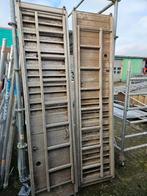 Aluminium loopplanken met luik en ladder (2 stuks), Doe-het-zelf en Verbouw, Steigers, Ophalen, ., Zo goed als nieuw, .