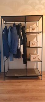 Kapstok te koop, zwart metaal met hout., Ophalen, 100 tot 150 cm, Zo goed als nieuw, Metaal