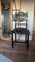 Brocant stoeltje zwart hout, Gebruikt, Zwart, Eén, Hout