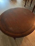 Antieke salontafel + bankstel, Ophalen, Gebruikt, 50 tot 100 cm, Rond