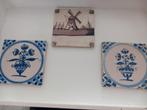 Drie antieke wandtegels, Antiek en Kunst, Antiek | Wandborden en Tegels, Ophalen of Verzenden