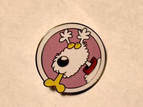 de Familie Doorzon vintage strip hond stripboek pin logo, Verzamelen, Speldjes, Pins en Buttons, Gebruikt, Verzenden