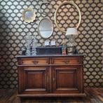 Mooie antiek dressoir met marmerenblad, Ophalen, Zo goed als nieuw, 25 tot 50 cm, 50 tot 100 cm