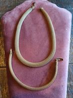 vintage sieraden set van amerik double ketting met armband, Ophalen, Overige materialen, Ketting