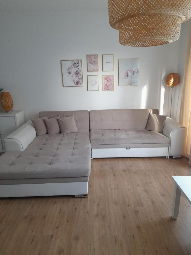 Hoekbank, Huis en Inrichting, Banken | Complete zithoeken, Zo goed als nieuw, Leer, Overige materialen, Ophalen