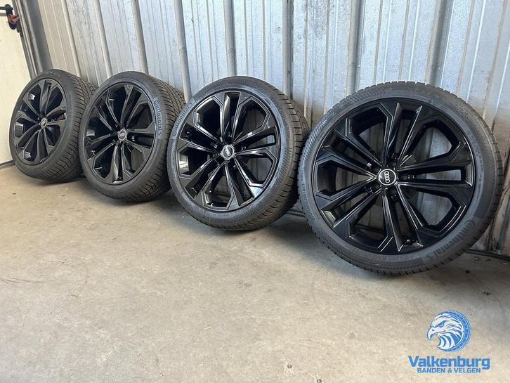 8-9mm! Originele Audi Q5 SQ5 80A 21 inch zwarte velgen 5x112, Auto-onderdelen, Banden en Velgen, Banden en Velgen, Winterbanden