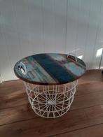 Salontafel, Huis en Inrichting, Tafels | Bijzettafels, Ophalen, Gebruikt, Rond, Minder dan 55 cm