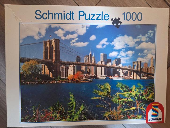 Brooklyn Bridge Puzzel - 1000 Stukjes, Hobby en Vrije tijd, Denksport en Puzzels, Zo goed als nieuw, Legpuzzel, 500 t/m 1500 stukjes