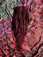 30 donkerrode human hair dread extensions nu 280€, Ophalen of Verzenden, Nieuw, Pruik of Haarverlenging