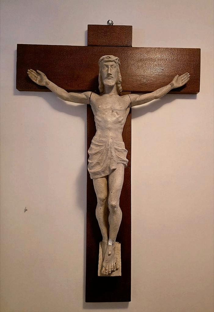 Antiek Kruisbeeld met Corpus Christus - Klooster Herkomst, Antiek en Kunst, Antiek | Religie, Ophalen