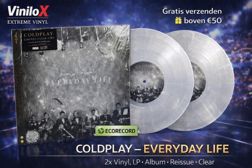 Coldplay – Everyday Life | Clear EcoRecord 2LP lps, Ophalen of Verzenden, Nieuw in verpakking, 12 inch, Poprock