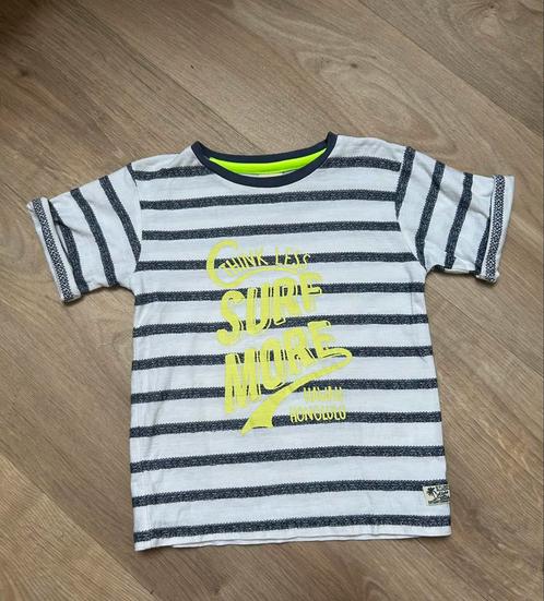 Wit gestreept shirt - Sturdy - maat 110, Kinderen en Baby's, Kinderkleding | Maat 110, Zo goed als nieuw, Jongen, Shirt of Longsleeve