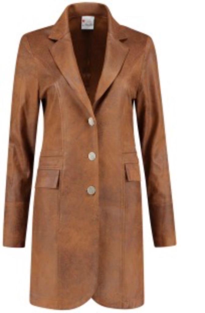 Helena Hart suede look lange blazer camel nieuw S, Kleding | Dames, Jasjes, Kostuums en Pakken, Nieuw, Jasje, Maat 36 (S), Bruin