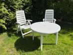 tuinset hartman twee tuinstoelen en tafel allibert stoelen, Kunststof, Gebruikt, Tuinset, Eettafel