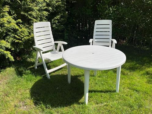 tuinset hartman twee tuinstoelen en tafel allibert stoelen, Tuin en Terras, Tuinsets en Loungesets, Gebruikt, Tuinset, Kunststof