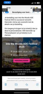 6x into the woods ADE zaterdag tickets, Tickets en Kaartjes, Drie personen of meer