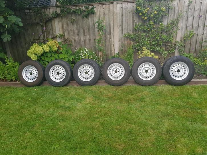 8 complete aanhangerwielen 185R14C € 50/stuk., Auto-onderdelen, Banden en Velgen, Band(en), Zomerbanden, 14 inch, 185 mm, Bestelwagen