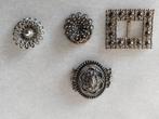 3 Sjaalclips en 1 Kettingsluiting Vintage!, Overige materialen, 4 tot 7 cm, Ophalen of Verzenden, Zo goed als nieuw