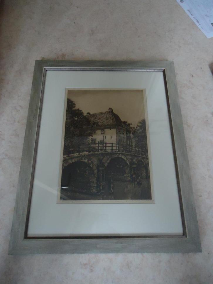 Cornelis Brandenburg - Amsterdam - Prinsengracht, Antiek en Kunst, Kunst | Etsen en Gravures, Ophalen of Verzenden