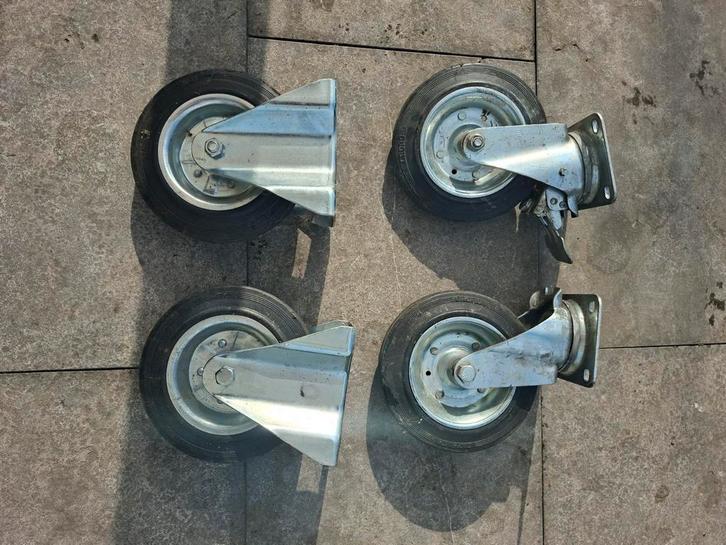 Transportwielen - Set van 4, Doe-het-zelf en Verbouw, Zwenkwielen, Ophalen of Verzenden