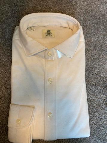 Luigi Borrelli piquet shirt, wit mt 43 beschikbaar voor biedingen
