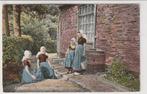 Klederdracht Zeeland 4 boerinnetjes, Ophalen of Verzenden, 1920 tot 1940, Gelopen, Zeeland