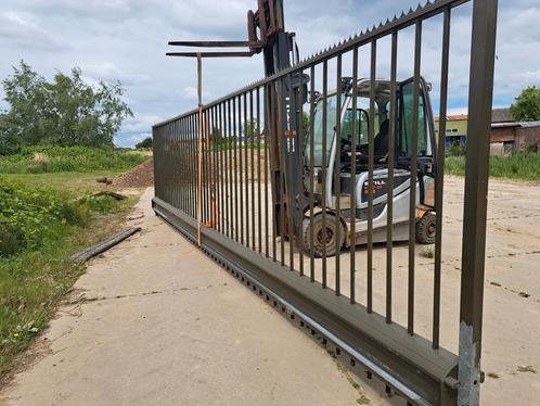Automstische schuifpoort, Tuin en Terras, Tuinpoorten, Gebruikt, Schuifpoort, 200 cm of meer, Ophalen