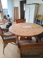 4 rotan stoelen met tafel, Ophalen, Gebruikt