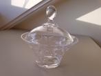 glazen schaal met deksel, glazen pot, sierpot, Schaal, Rond, Ophalen of Verzenden, Glas