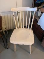 Witte houten stoel, Gebruikt, Wit, Ophalen of Verzenden, Eén