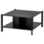 Ikea JÄTTESTA salontafel, zwart, 80x80 cm, Huis en Inrichting, Tafels | Salontafels, 50 tot 100 cm, Vierkant, Zo goed als nieuw