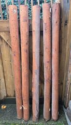 9 ronde palen vuren- gebeitst, Ophalen, Gebruikt, Minder dan 180 cm, Palen