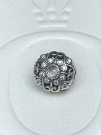 Prachtig Pandora fantasie bedel met zirconia en crystal, Ophalen, Zo goed als nieuw, Zilver, Pandora