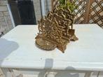 antieke messing brieven houder /servettenhouder met schelp, Antiek en Kunst, Ophalen of Verzenden