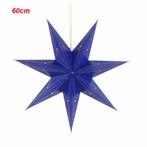 Retro papieren kerstster blauw 60cm Nieuw partij ster, Diversen, Kerst, Ophalen of Verzenden, Nieuw