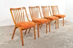 Vintage Ludvik Volak chairs set eetkamerstoelen jaren 60, Ophalen of Verzenden, Gebruikt