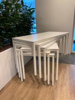 6x Witte tafels 80x160 vaste hoogte zgan, Ophalen of Verzenden, Zo goed als nieuw, Bureau