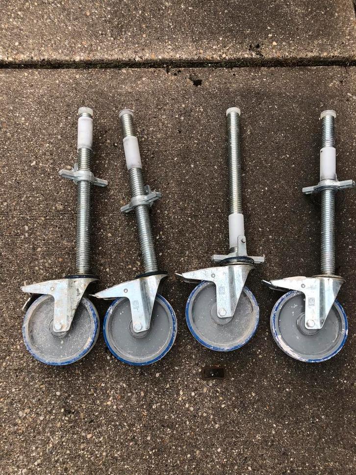 Alumexx wielen 200mm (Set van 4), Doe-het-zelf en Verbouw, Steigers, Zo goed als nieuw, Rolsteiger of Kamersteiger, Minder dan 2 meter